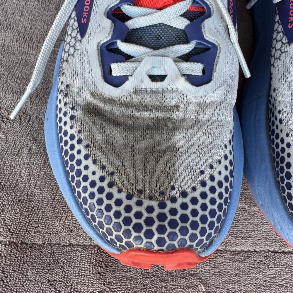 Size‎ 8 - Brooks Womens Caldera 6 Trail Shoes Blue Gray Red - Picture 2 of 15